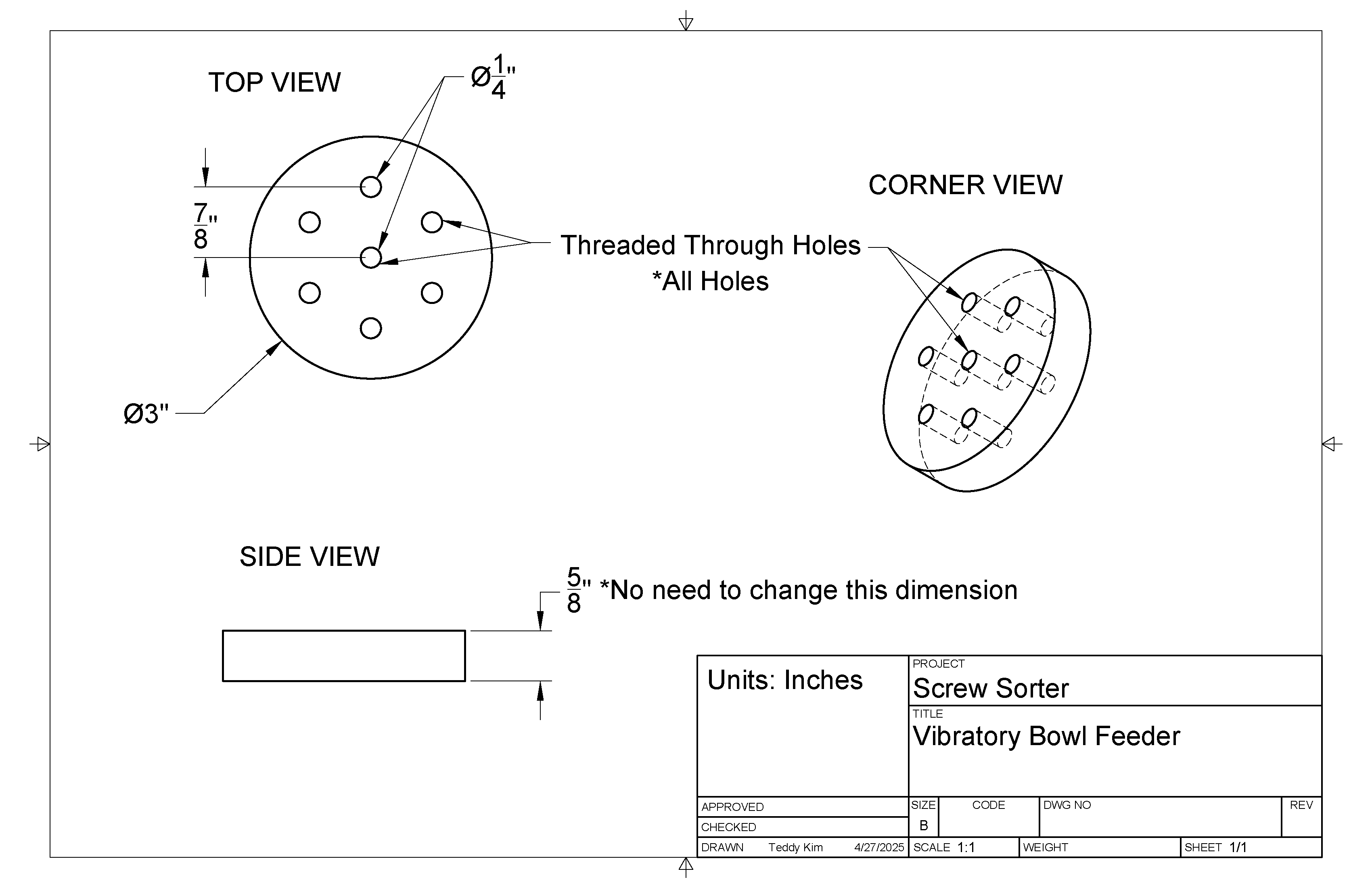 Electromagnetic plate engineering drawing